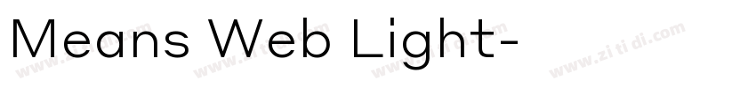 Means Web Light字体转换